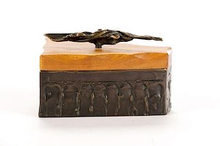 Chris & Pat Shatsby Brutalist Wood & Bronze Box