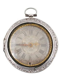 Rare James Banks Pair-Cased Verge Watch, 18th C.
