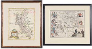 Two Framed 17th Century Maps of Britain