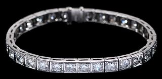 Platinum Line Diamond Bracelet
