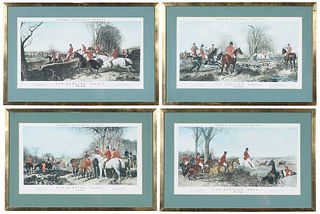 Four Hunting Prints After John Frederick Herring, Sr.