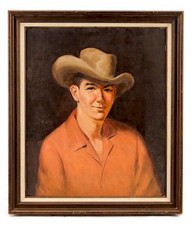 Henry Rood Jr., "Portrait of Bill Rood"-1954, Oil