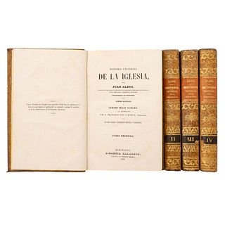 Alzog, Juan. Historia Universal de La Iglesia. Barcelona: Librería Religiosa; Imprenta de Pablo Riera, 1856. Dos mapas plegados. Pzs. 4