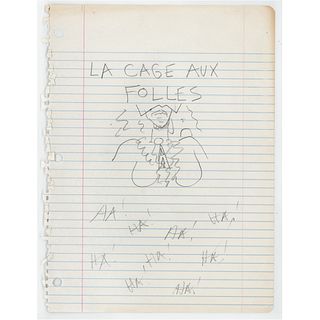 Prince Hand-Drawn &#39;La Cage aux Folles&#39; Sketch