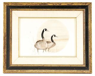 Patricia Buckley Moss, "Geese"-1975, Watercolor