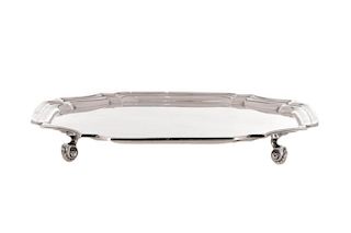 Edward Viner Sheffield Sterling Footed Salver Tray
