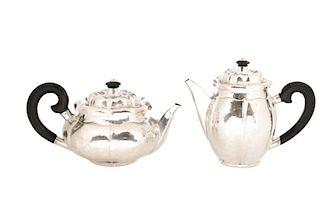 Silver Teapot & Coffee Pot, Manner of Sanborns