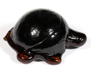 HAND-FORMED TURTLE-FORM WHIMSY PAPERWEIGHT