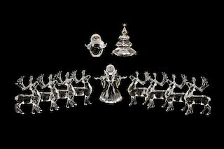 11 Swarovski Crystal Christmas Table Ornaments