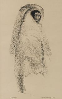 Kelly Fearing (American, 1918-2011) 'Indian' Graphite on Paper
