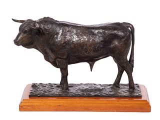 Unknown Artist (20th Century) Bronze Bull Statue