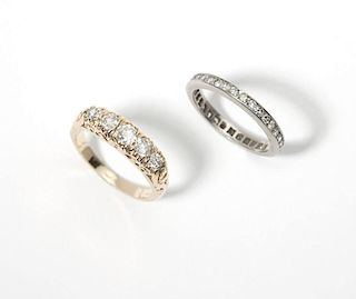 A group of two diamond bands