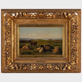 Attributed to Rosa Bonheur (1822-1899): Sheep in a Landscape