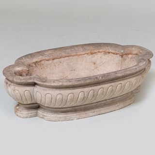 Large Continental Carved Marble Basin
