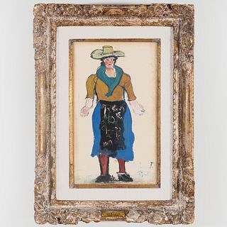 Maurice Utrillo (1883-1955): Female Figure; and Male Figure