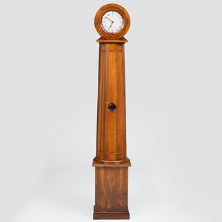 Biedermeier Walnut Tall Case Clock