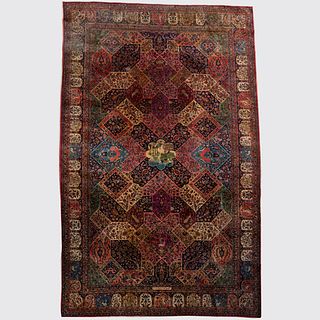 Persian Sarouk Garden Carpet