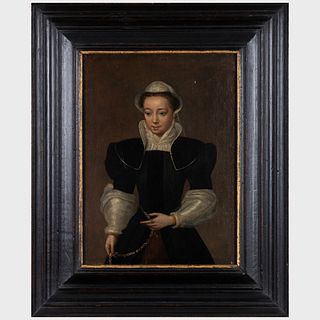 Dutch School: Portrait of a Lady in a White Cap