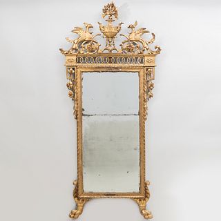 Fine Italian Neoclassical Giltwood Mirror 