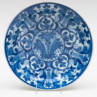 Dutch Delft Blue and White Charger 