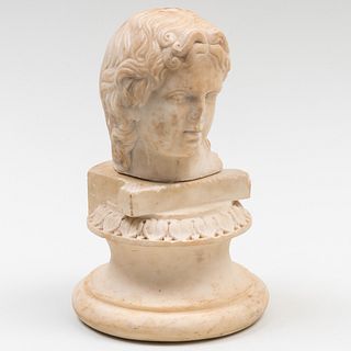 Italian Fragmentary Marble Head of a Woman