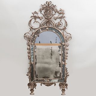 Fine Italian Gilt-Varnished Silver 'Mecca' Mirror