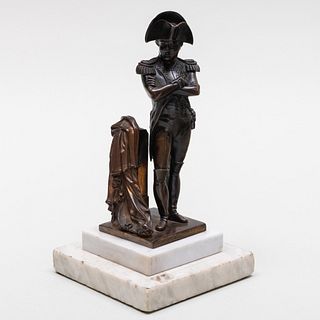 Bronze and Marble Standing Model of Napoleon                    