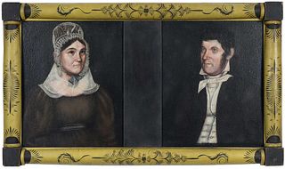 Attributed to Sheldon Peck Marriage Portrait