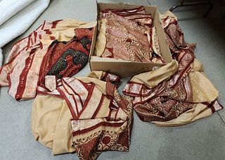 bx 9 panels silk sarees used as curtains