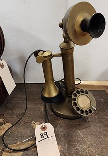 vintage GEC england brass candlestick phone 