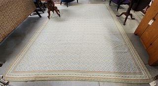 custom made vermillio needlepoint rug Roya