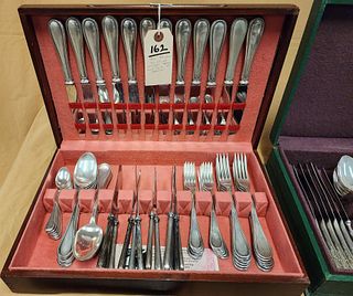 bx'd 74pc 800 silver flatware set 96.53 ozt weight does not incl 24 knives
