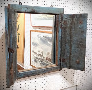 ptd barnwood framed mirror 24" x 21 1/2"