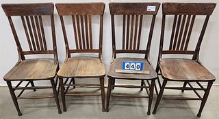 set 4 oak chairs