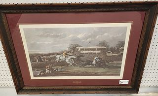 framed engr McQueen's Steeple Chase 18" x 29 1/2"