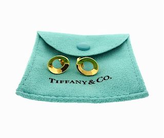 Tiffany &amp; Co Gehry 18k Gold O Earrings