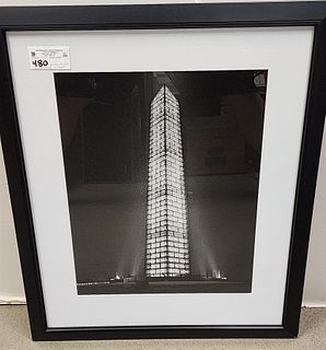 framed photo Washington monument in scaffolding designed by Michael Graves 
