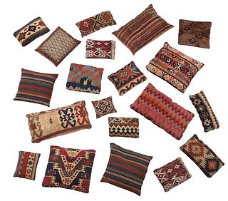 Group of 20 Kilim/Hand-Knotted Pillows