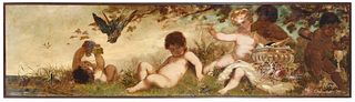 A Victorian Mural Painting, Bacchanale