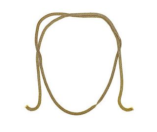 Yuri Ichihashi 18k Gold Hand Woven Rope Necklace