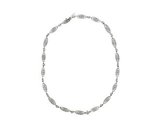 Art Deco Platinum Diamond Necklace