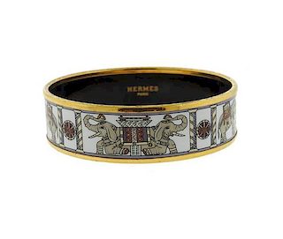 Hermes Torana Printed Enamel Bracelet