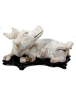 Chinese Terracotta Mythical Beast Figure.
