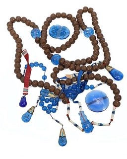 Two Strands of Wood/Hediao Tibetan/Chinese Prayer Beads.