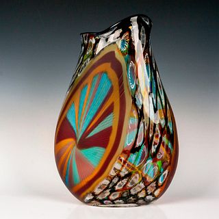 Rare Murano Glass Massimiliano Schiavon Vase, Signed