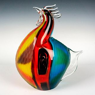 Rare Murano Glass by Mario Gambaro Sculpture, Signed