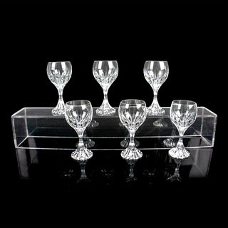 6pc Baccarat Crystal Red Wine Glasses, Massena