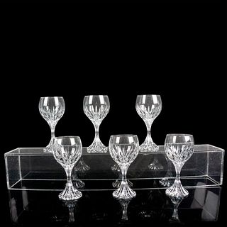 6pc Baccarat Crystal Red Wine Glasses, Massena