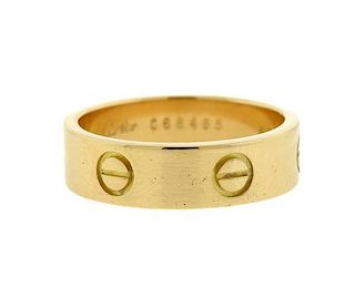 Cartier Love 18k Gold Band Ring Size 60