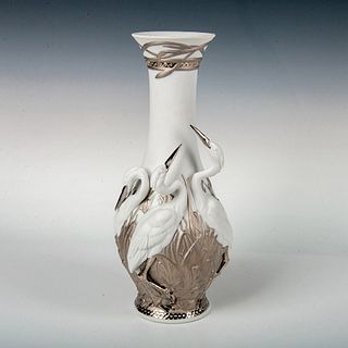 Lladro Porcelain Herons' Realm Vase - Lladro Porcelain Vase